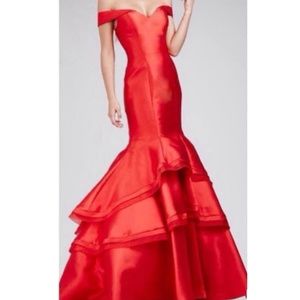Red Jovani Mermaid Dress Size 4